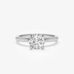 0.75 - 1.50 ctw 14k Four Prong Setting Round Shape Lab Grown Diamond Engagement Ring - Valerie