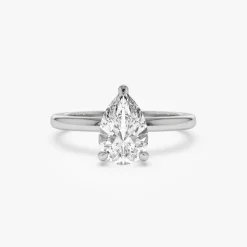 0.75 - 1.50 ctw 14k Prong Setting Pear Shaped Lab Grown Diamond Engagement Ring - Kylie