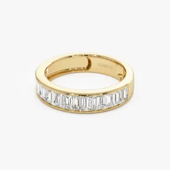 1.55 ctw 14k Channel Setting Baguette Lab Grown Diamond Anniversary Ring - Stella