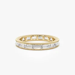 1.6 ctw 14k East to West Setting Full Eternity Baguette Lab Grown Diamond Ring - Layla