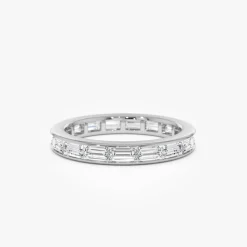 1.6 ctw 14k East to West Setting Full Eternity Baguette Lab Grown Diamond Ring - Layla