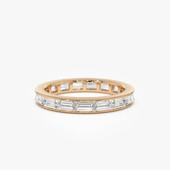 1.6 ctw 14k East to West Setting Full Eternity Baguette Lab Grown Diamond Ring - Layla