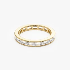 1.6 ctw 14k East to West Setting Full Eternity Baguette Lab Grown Diamond Ring - Layla