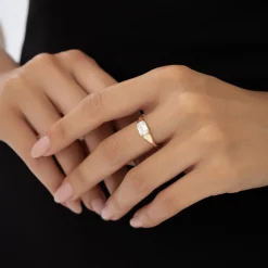 1.00 ctw 14k Emerald Cut Lab Grown Diamond Ring - Remi