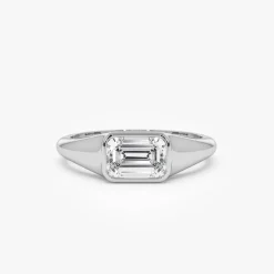 1.00 ctw 14k Emerald Cut Lab Grown Diamond Ring - Remi