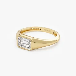 1.00 ctw 14k Emerald Cut Lab Grown Diamond Ring - Remi