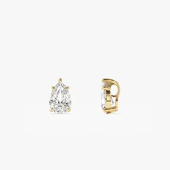1.25 ctw 14k Five Prong Pear Shaped Lab Grown Diamond Necklace - Gianna
