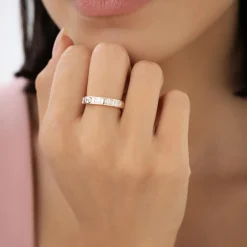 2.35 ctw 14k Mixed Shape Flush Setting Lab Grown Diamond Anniversary Ring - Clara