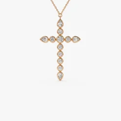 1.25 ctw 14k Mixed Shape Lab Grown Diamond Cross - Iris