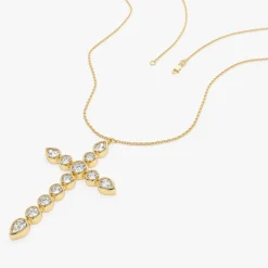 1.25 ctw 14k Mixed Shape Lab Grown Diamond Cross - Iris