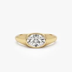 1.00 ctw 14k Oval Shape Lab Grown Diamond Ring - Amira