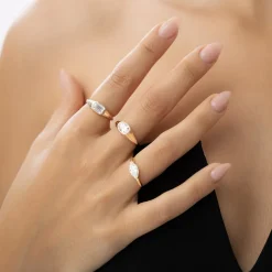 1.00 ctw 14k Oval Shape Lab Grown Diamond Ring - Amira