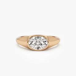 1.00 ctw 14k Oval Shape Lab Grown Diamond Ring - Amira