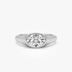 1.00 ctw 14k Oval Shape Lab Grown Diamond Ring - Amira