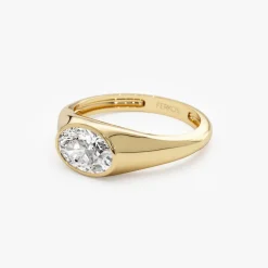 1.00 ctw 14k Oval Shape Lab Grown Diamond Ring - Amira
