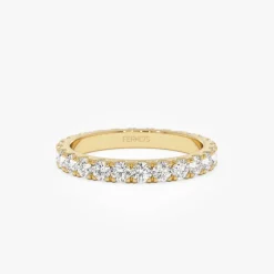 1.25 ctw 14k Pave Setting Full Eternity Lab Grown Diamond Ring - Elena