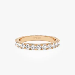 1.25 ctw 14k Pave Setting Full Eternity Lab Grown Diamond Ring - Elena