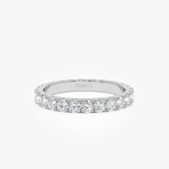 1.25 ctw 14k Pave Setting Full Eternity Lab Grown Diamond Ring - Elena