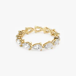 2.30 ctw 14k Pear Shape Horizontal Full Eternity Lab Grown Diamond Ring - Mia