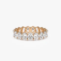 3.5 ctw 14k Prong Setting Full Eternity Oval Shape Lab Grown Diamond Ring - Ember