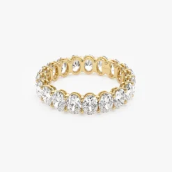 3.5 ctw 14k Prong Setting Full Eternity Oval Shape Lab Grown Diamond Ring - Ember