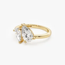 2.05 ctw 14k Toi et Moi Pear Shaped Lab Grown Diamond Ring - Ayla