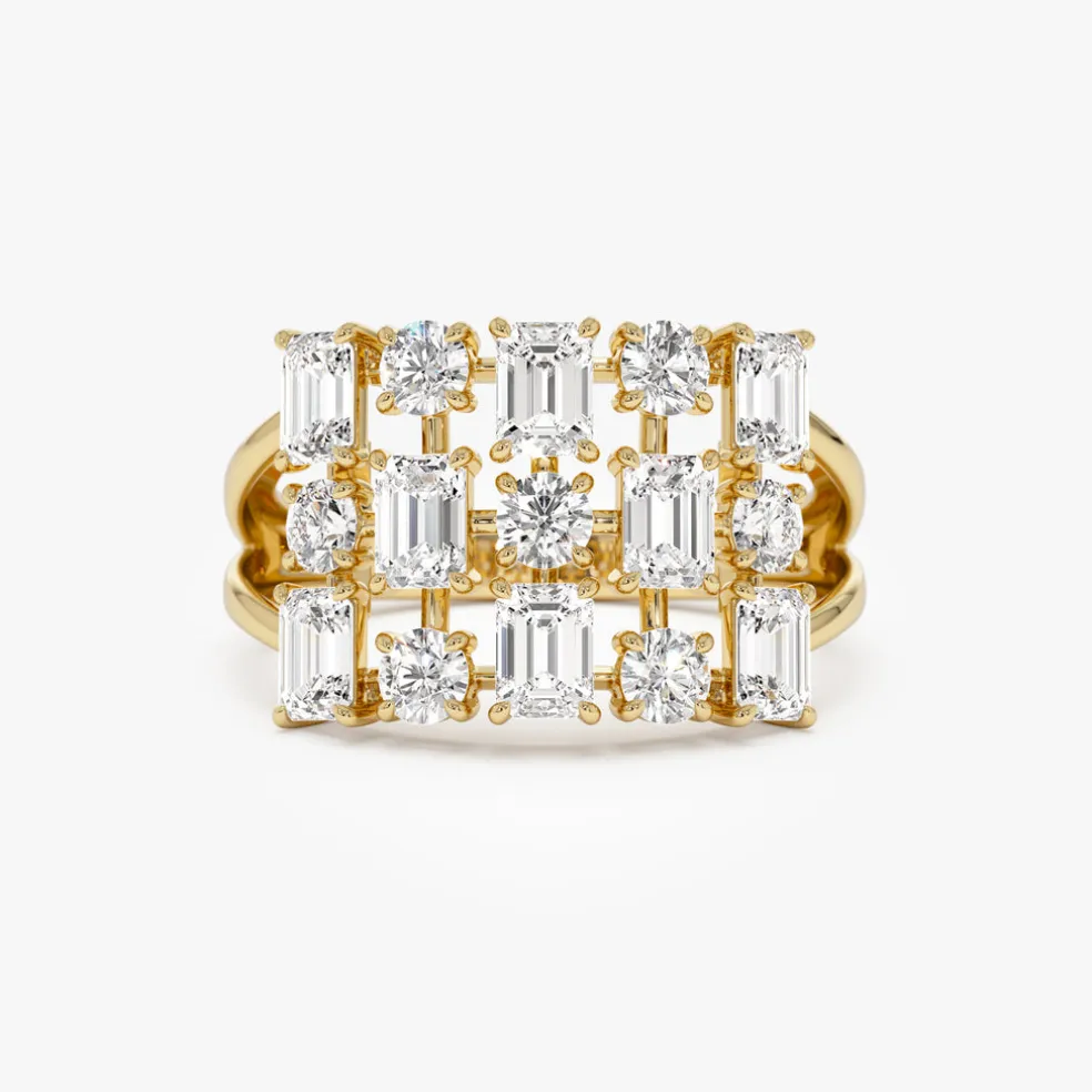 2.15 ctw Multi Shape Lab Grown Diamond Cocktail Ring - June