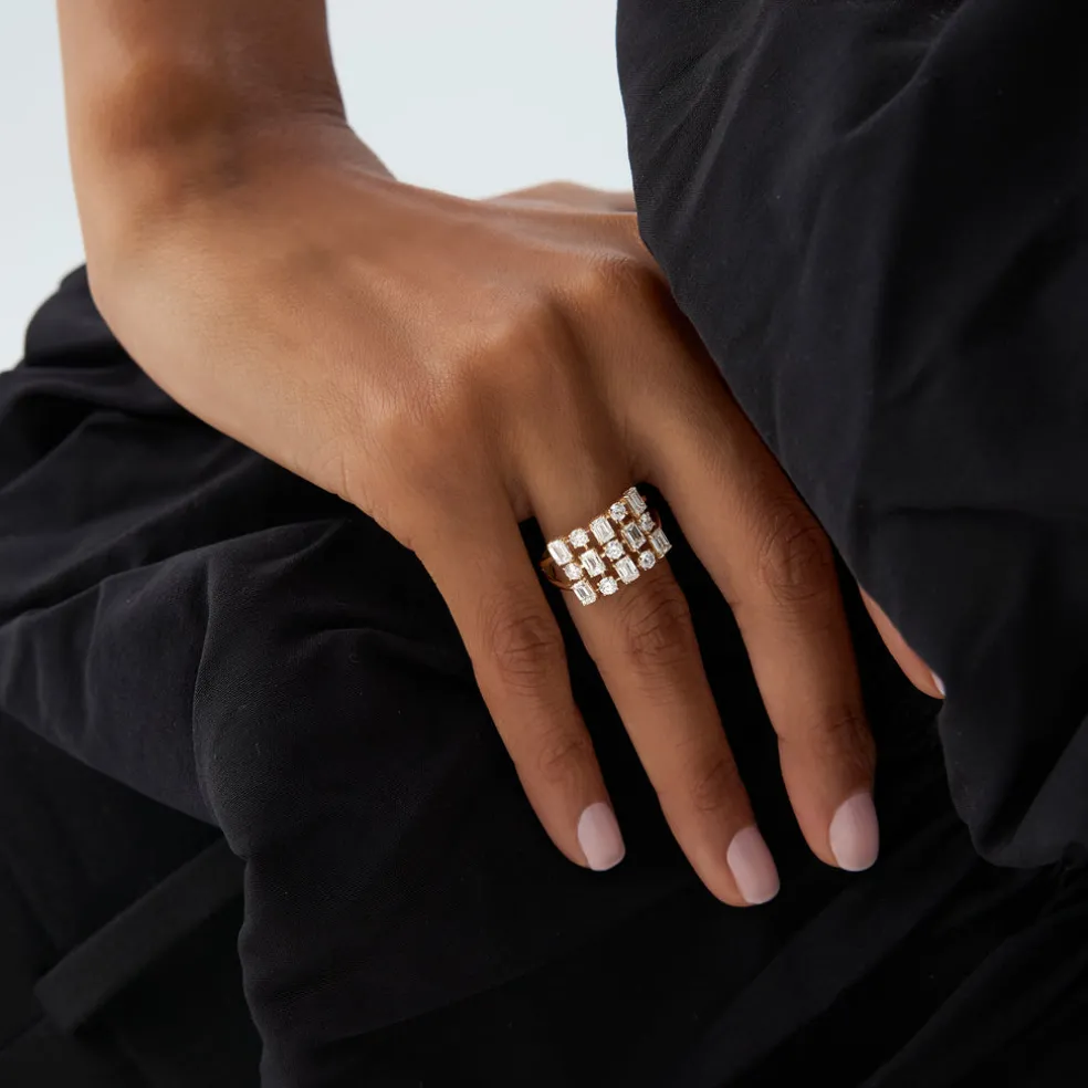 2.15 ctw Multi Shape Lab Grown Diamond Cocktail Ring - June