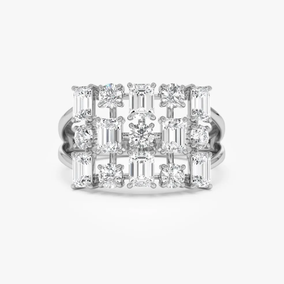 2.15 ctw Multi Shape Lab Grown Diamond Cocktail Ring - June