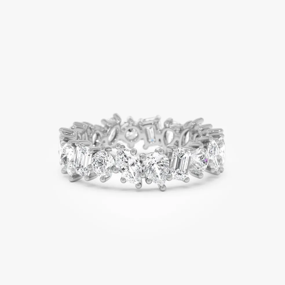 1.85 ctw Multi Shaped Lab Grown Full Eternity Diamond Wedding Ring - Reese
