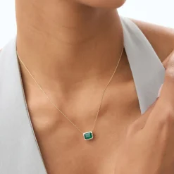 14k 1.50 - 2.20 Ctw Octagon Cut Bezel Setting Necklace