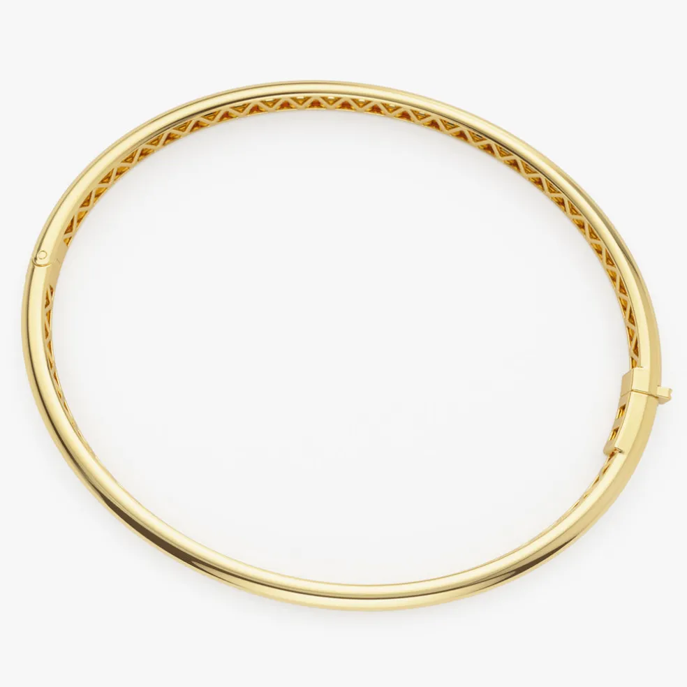 14k 1.00 Ctw Dome Diamond Bangle Bracelet