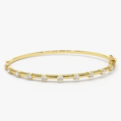 14k 0.50 ctw Diamond Bar Bangle Bracelet