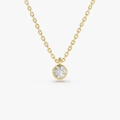 14K 0.20-0.50 ctw Diamond Solitaire on a Bail