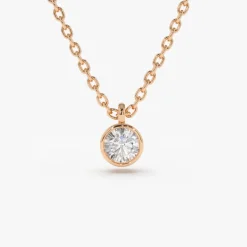 14K 0.20-0.50 ctw Diamond Solitaire on a Bail