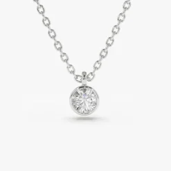 14K 0.20-0.50 ctw Diamond Solitaire on a Bail