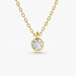 14K 0.20-0.50 ctw Diamond Solitaire on a Bail