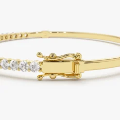 14k 1.50 Ctw Prong Setting Diamond Bange Bracelet