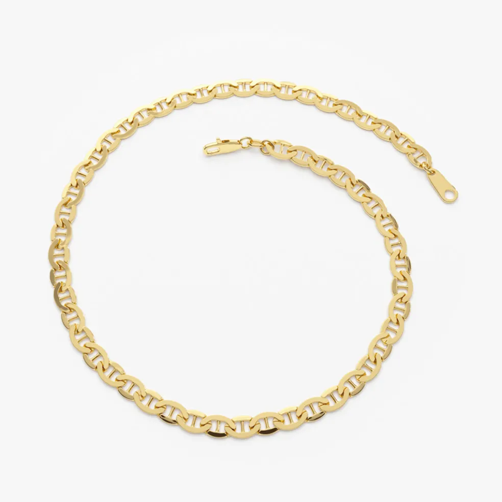 14k 3.5 MM Mariner Chain Link Bracelet