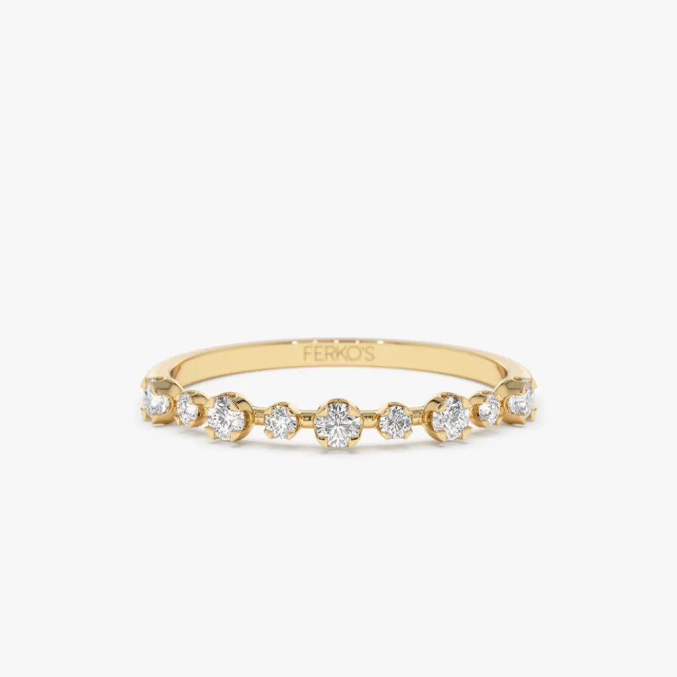 14k 4 Prong Petite Natural Diamond Ring