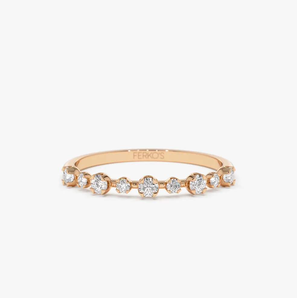 14k 4 Prong Petite Natural Diamond Ring