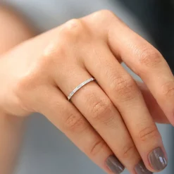 14K 7 Stone Baguette Diamond Wedding Ring
