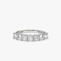 14k 7 Stone Basket Setting Diamond Ring