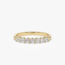 14k 7 Stone Basket Setting Shared Prong 0.40ctw
