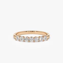 14k 7 Stone Basket Setting Shared Prong 0.40ctw
