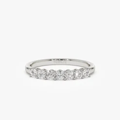 14k 7 Stone Basket Setting Shared Prong 0.40ctw
