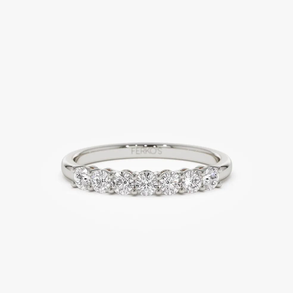 14k 7 Stone Basket Setting Shared Prong 0.40ctw