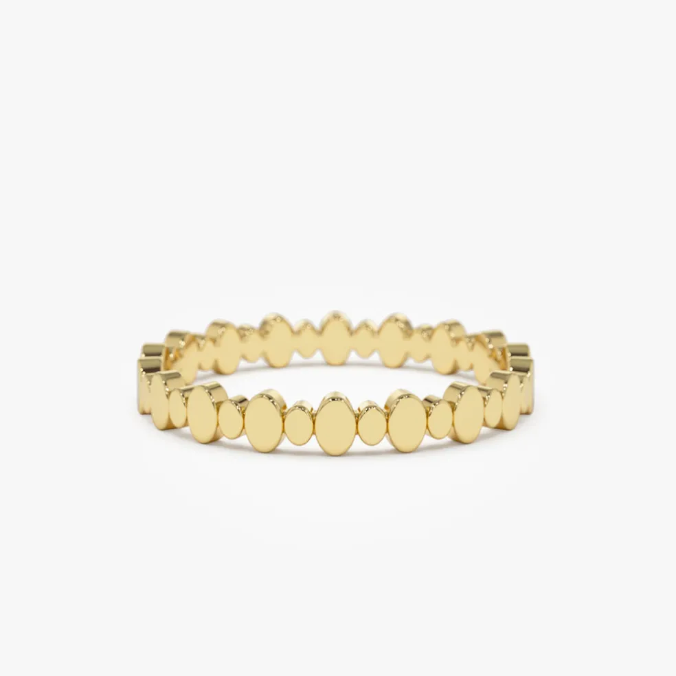 14k Alternating Size Oval Ring