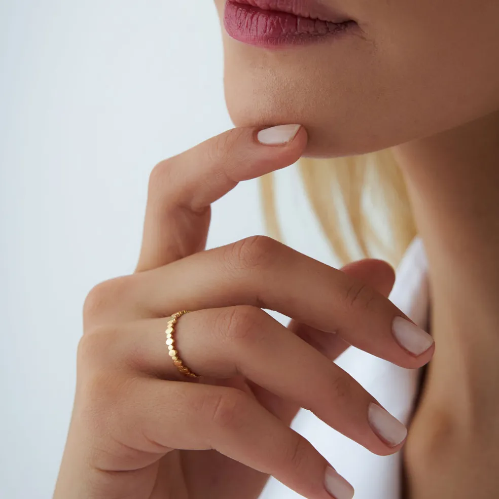 14k Alternating Size Oval Ring