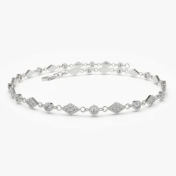 14K Art Deco Diamond Milgrain Bracelet